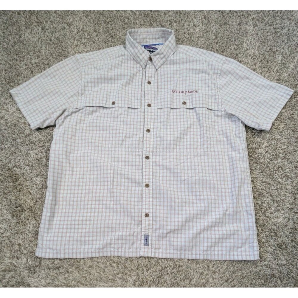 Patagonia TaylorMade Shirt Men's 2XL XXL Plaid Island Hopper Button Down Golf